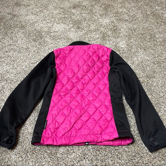 Girls North Face fleece jacket Lightweight Light Bright Pink & Black Size xxs 5 - Picture 3 of 5